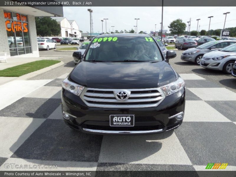 Black / Ash 2012 Toyota Highlander Limited 4WD