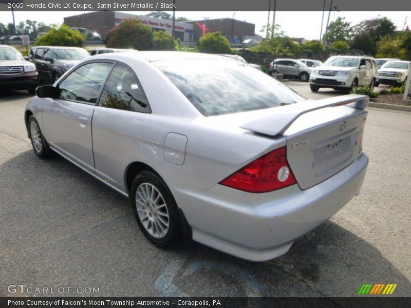 Satin Silver Metallic / Black 2005 Honda Civic LX Coupe