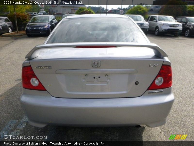Satin Silver Metallic / Black 2005 Honda Civic LX Coupe