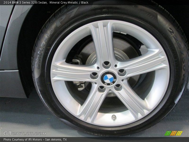 Mineral Grey Metallic / Black 2014 BMW 3 Series 328i Sedan