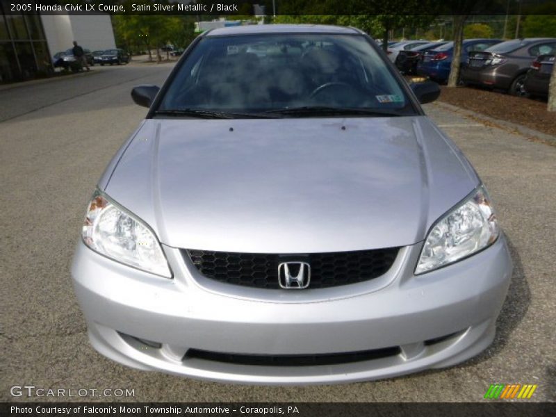 Satin Silver Metallic / Black 2005 Honda Civic LX Coupe