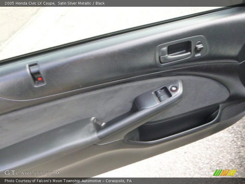 Satin Silver Metallic / Black 2005 Honda Civic LX Coupe
