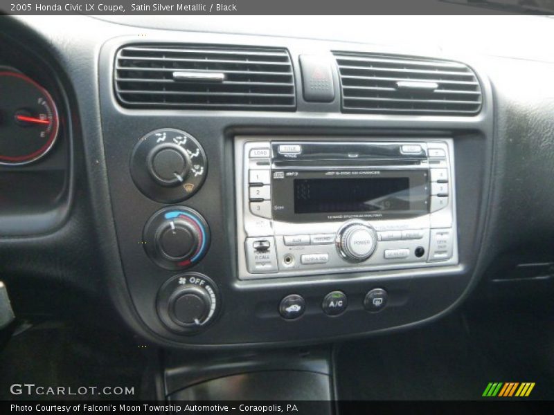 Satin Silver Metallic / Black 2005 Honda Civic LX Coupe