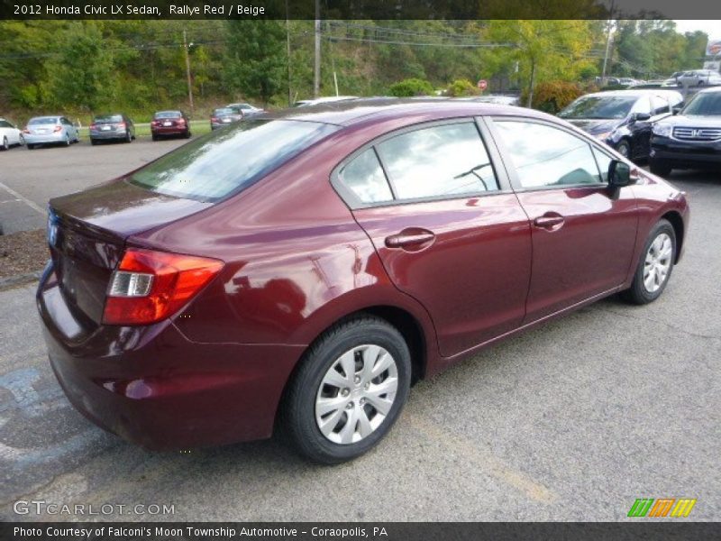 Rallye Red / Beige 2012 Honda Civic LX Sedan