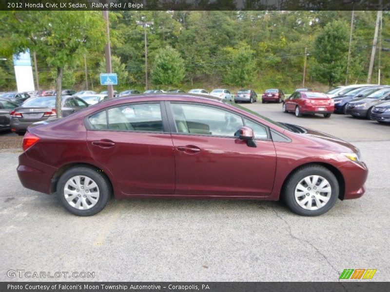 Rallye Red / Beige 2012 Honda Civic LX Sedan