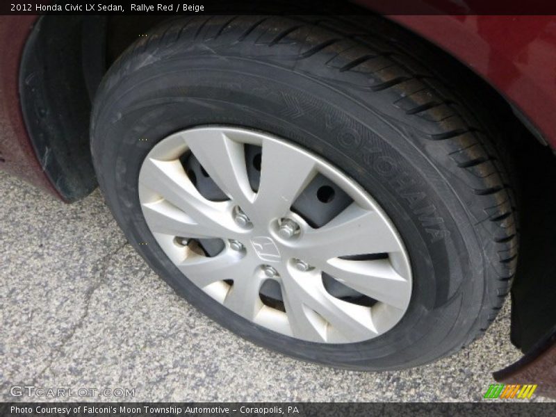Rallye Red / Beige 2012 Honda Civic LX Sedan