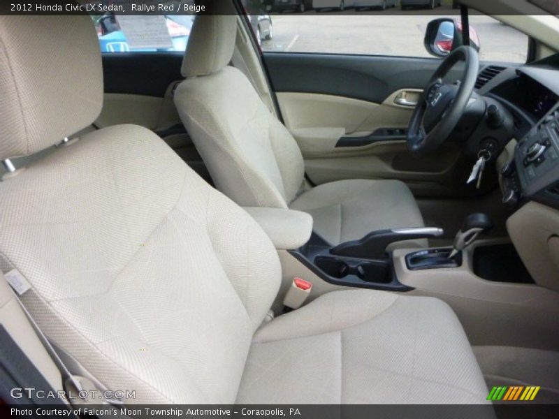 Rallye Red / Beige 2012 Honda Civic LX Sedan