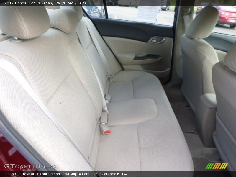Rallye Red / Beige 2012 Honda Civic LX Sedan