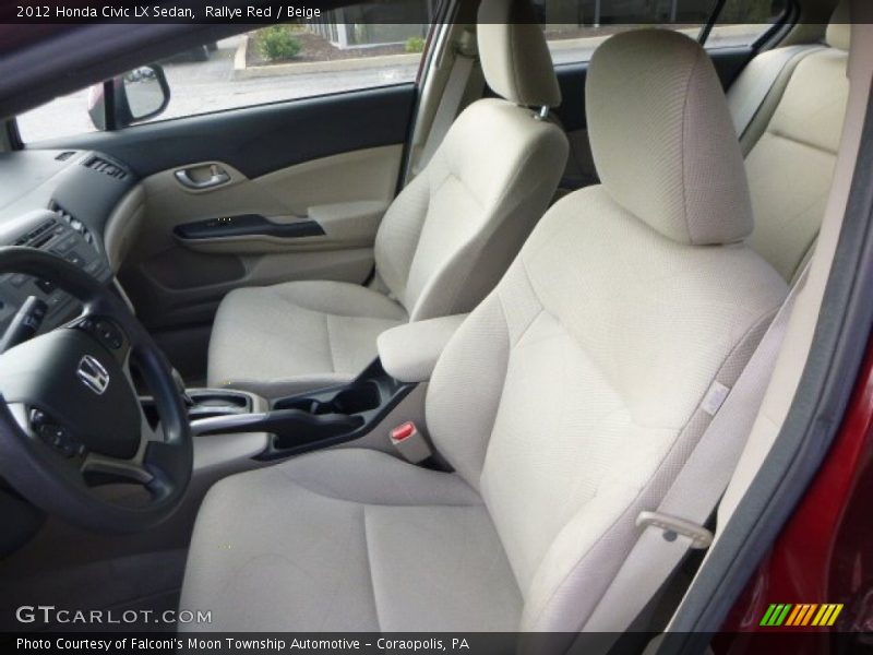Rallye Red / Beige 2012 Honda Civic LX Sedan