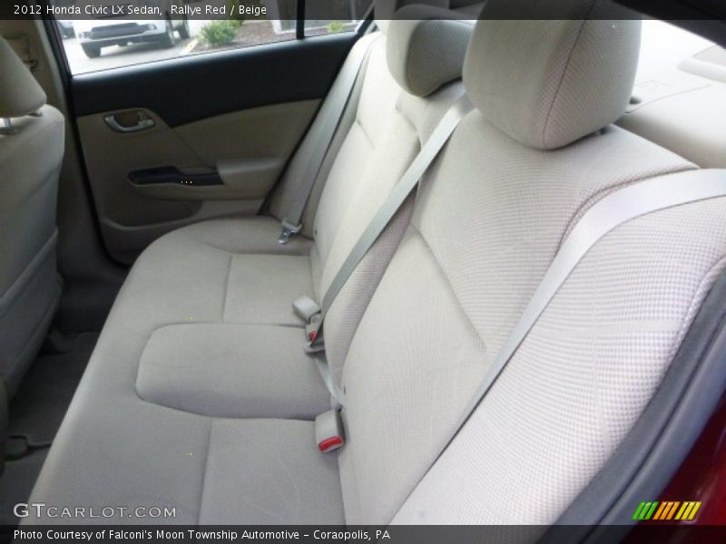 Rallye Red / Beige 2012 Honda Civic LX Sedan