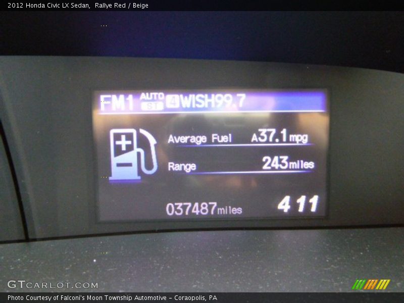 Rallye Red / Beige 2012 Honda Civic LX Sedan