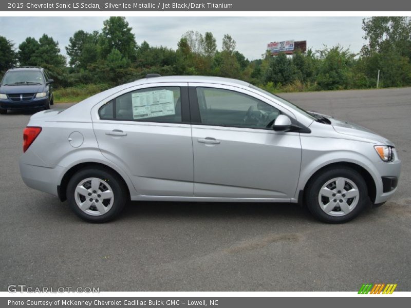 Silver Ice Metallic / Jet Black/Dark Titanium 2015 Chevrolet Sonic LS Sedan