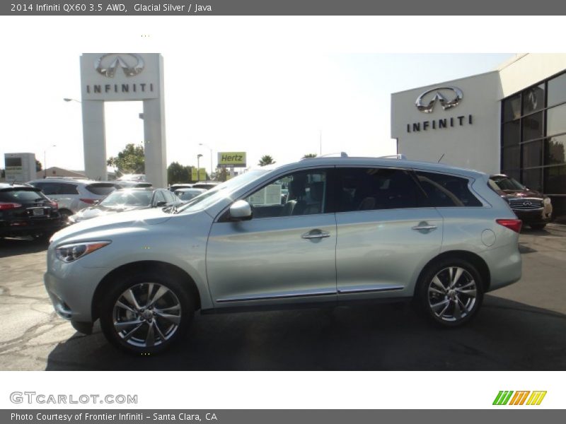 Glacial Silver / Java 2014 Infiniti QX60 3.5 AWD