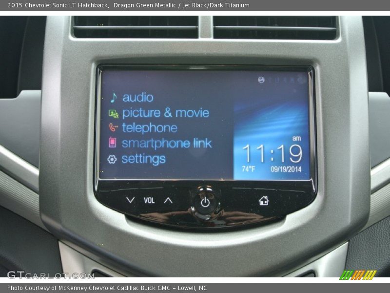 Dragon Green Metallic / Jet Black/Dark Titanium 2015 Chevrolet Sonic LT Hatchback