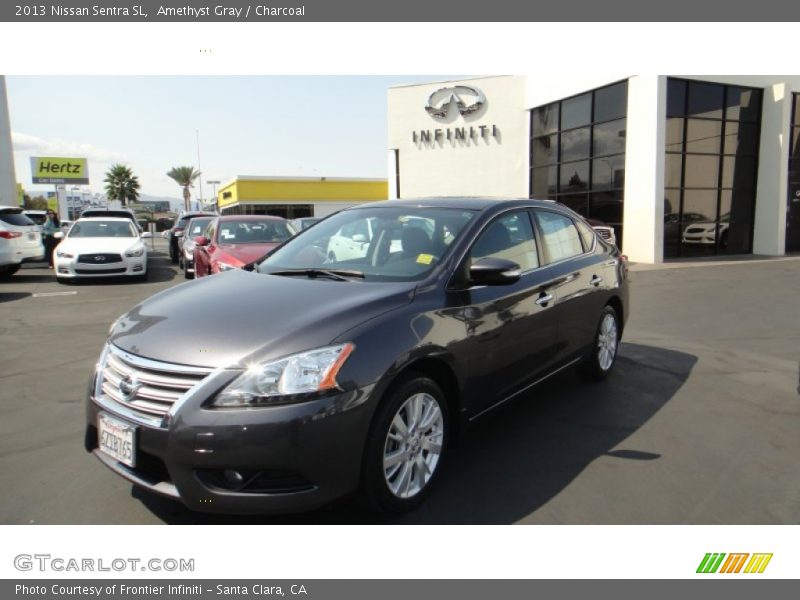 Amethyst Gray / Charcoal 2013 Nissan Sentra SL