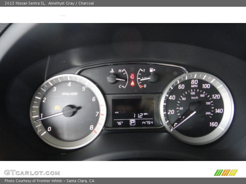 Amethyst Gray / Charcoal 2013 Nissan Sentra SL
