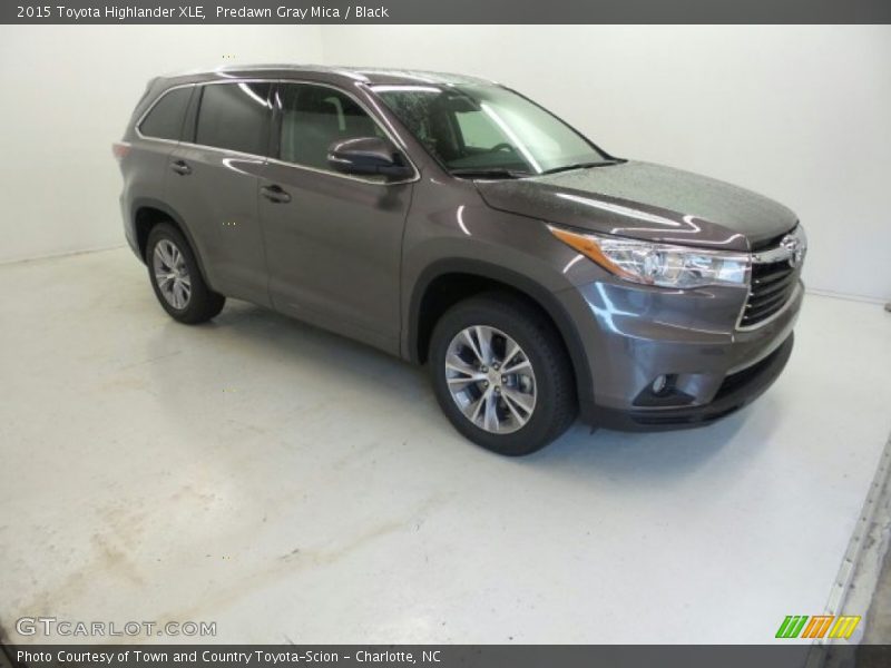 Predawn Gray Mica / Black 2015 Toyota Highlander XLE