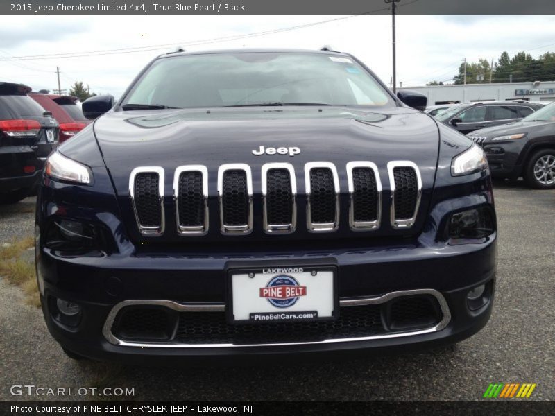 True Blue Pearl / Black 2015 Jeep Cherokee Limited 4x4