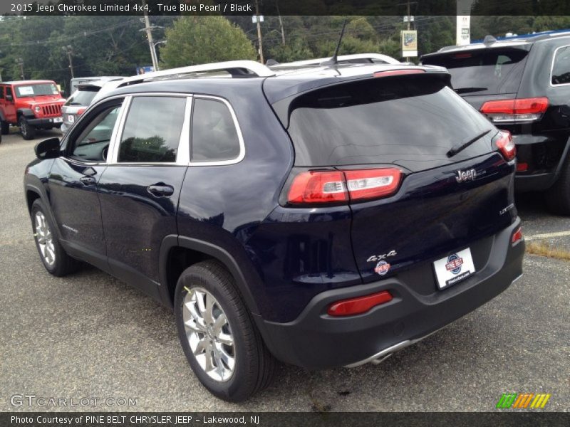 True Blue Pearl / Black 2015 Jeep Cherokee Limited 4x4