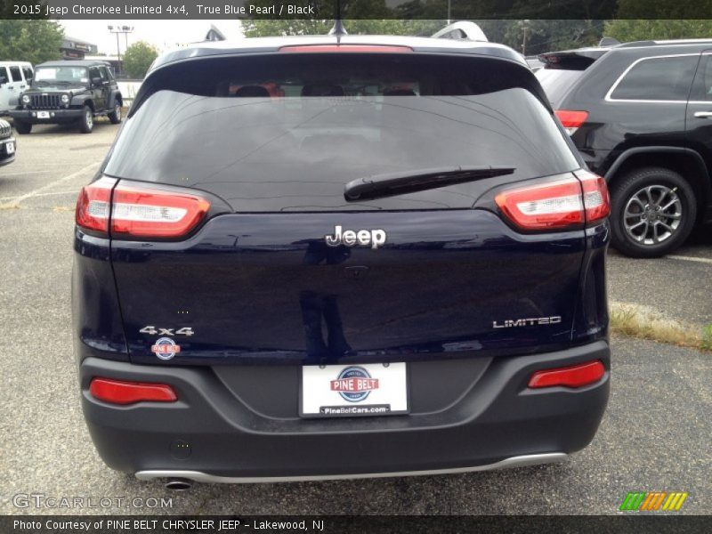 True Blue Pearl / Black 2015 Jeep Cherokee Limited 4x4