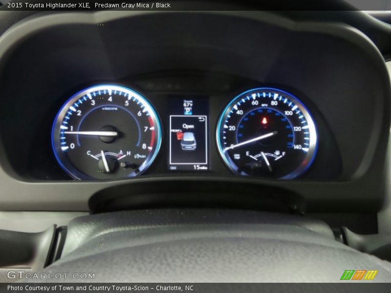 Predawn Gray Mica / Black 2015 Toyota Highlander XLE