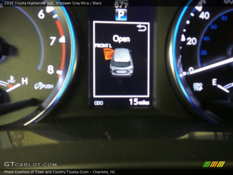 Predawn Gray Mica / Black 2015 Toyota Highlander XLE