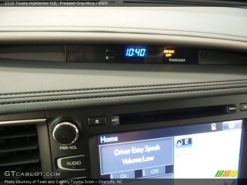 Predawn Gray Mica / Black 2015 Toyota Highlander XLE