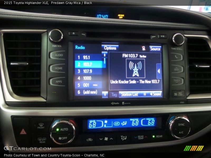 Predawn Gray Mica / Black 2015 Toyota Highlander XLE