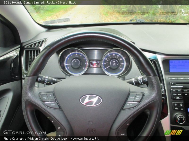 Radiant Silver / Black 2011 Hyundai Sonata Limited