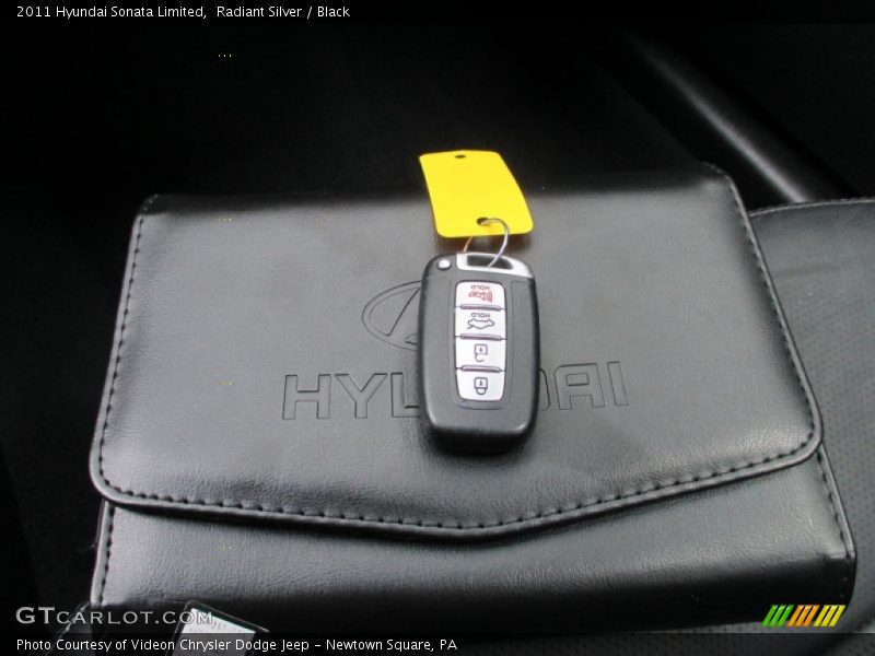 Radiant Silver / Black 2011 Hyundai Sonata Limited