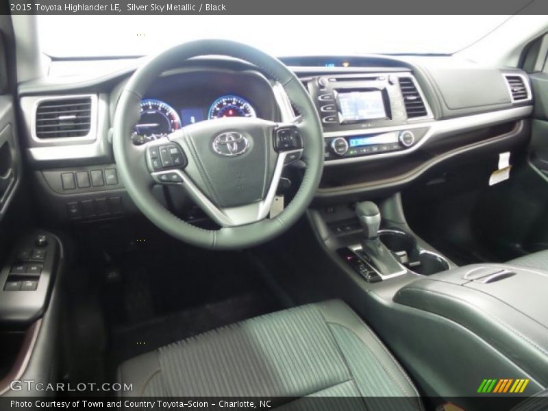 Silver Sky Metallic / Black 2015 Toyota Highlander LE
