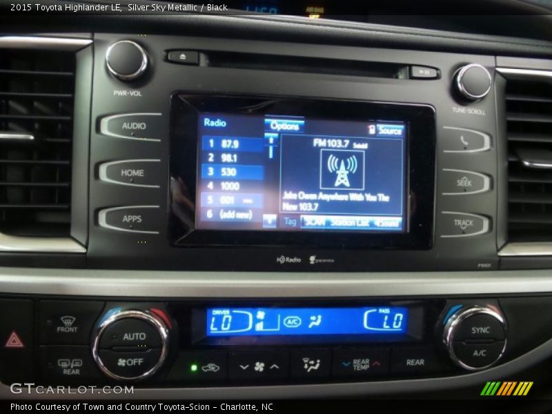 Silver Sky Metallic / Black 2015 Toyota Highlander LE