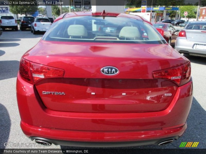 Spicy Red / Beige 2012 Kia Optima LX