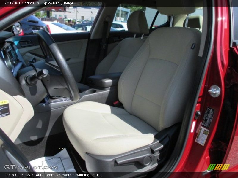 Spicy Red / Beige 2012 Kia Optima LX
