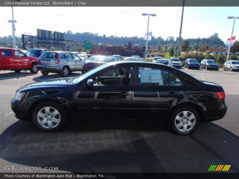Ebony Black / Gray 2009 Hyundai Sonata GLS