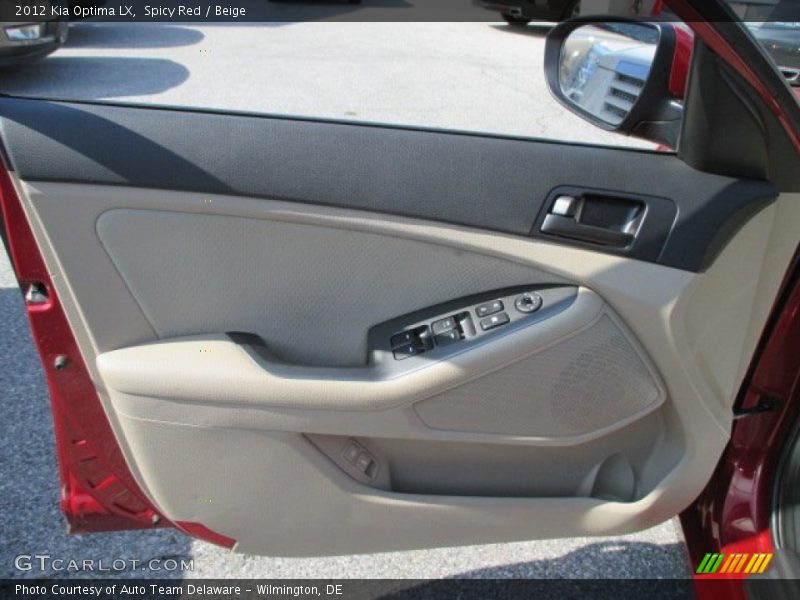 Spicy Red / Beige 2012 Kia Optima LX