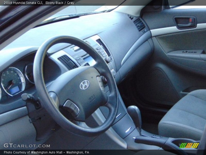 Ebony Black / Gray 2009 Hyundai Sonata GLS