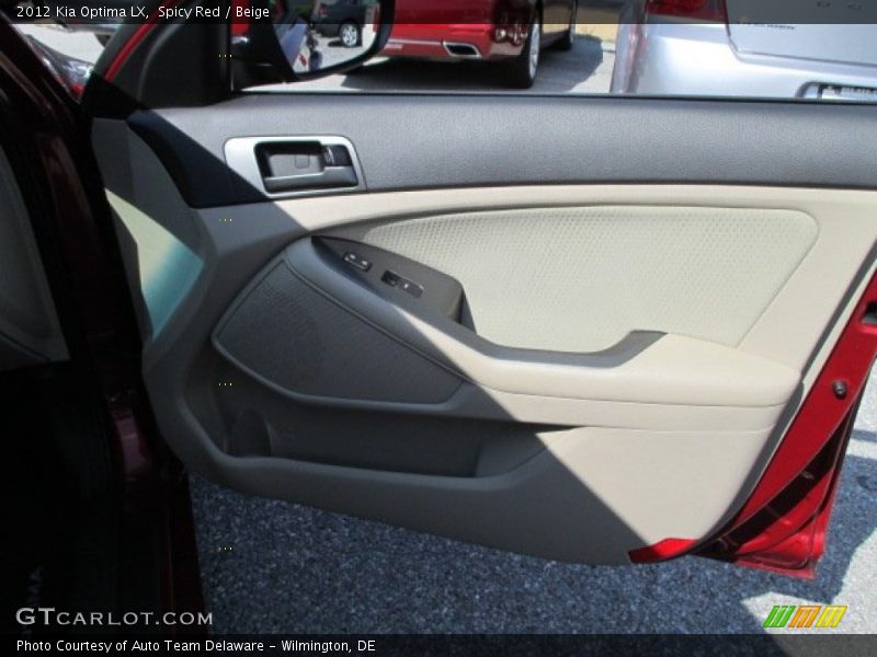 Spicy Red / Beige 2012 Kia Optima LX