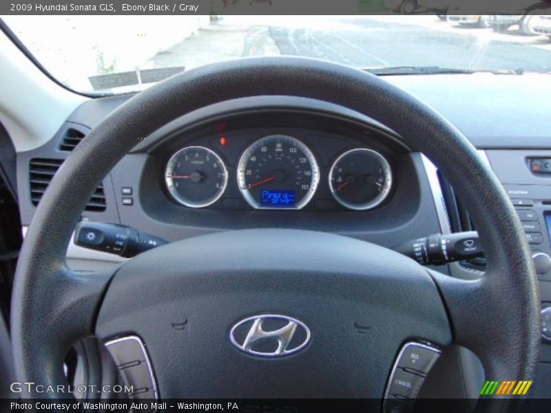 Ebony Black / Gray 2009 Hyundai Sonata GLS