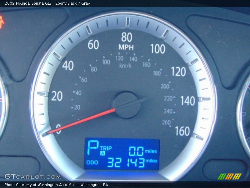 Ebony Black / Gray 2009 Hyundai Sonata GLS