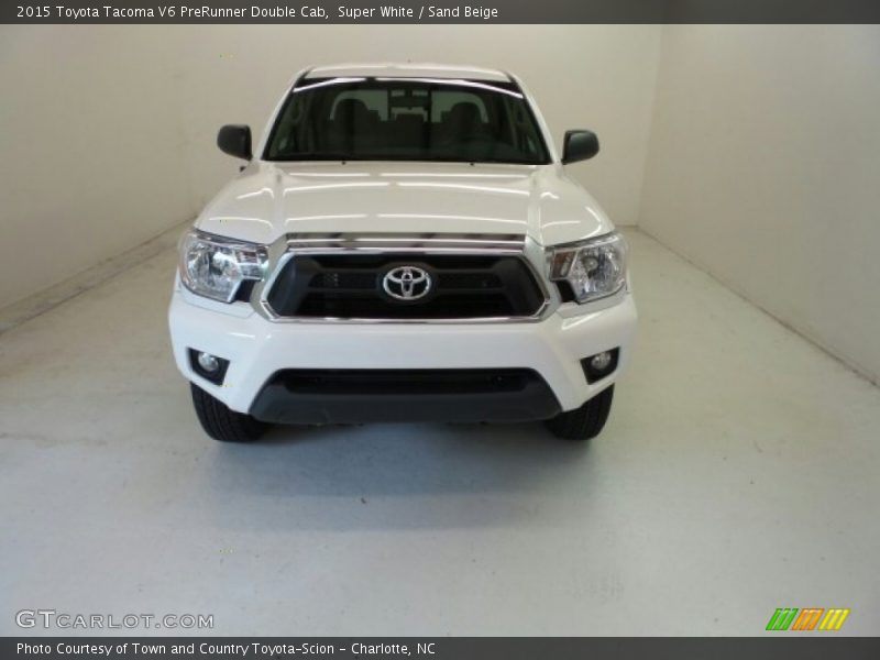 Super White / Sand Beige 2015 Toyota Tacoma V6 PreRunner Double Cab