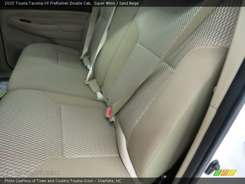 Super White / Sand Beige 2015 Toyota Tacoma V6 PreRunner Double Cab