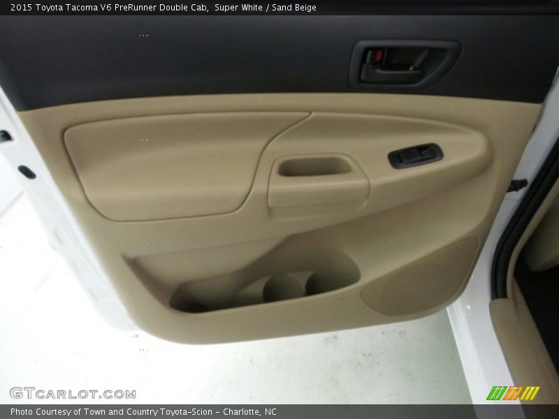 Super White / Sand Beige 2015 Toyota Tacoma V6 PreRunner Double Cab