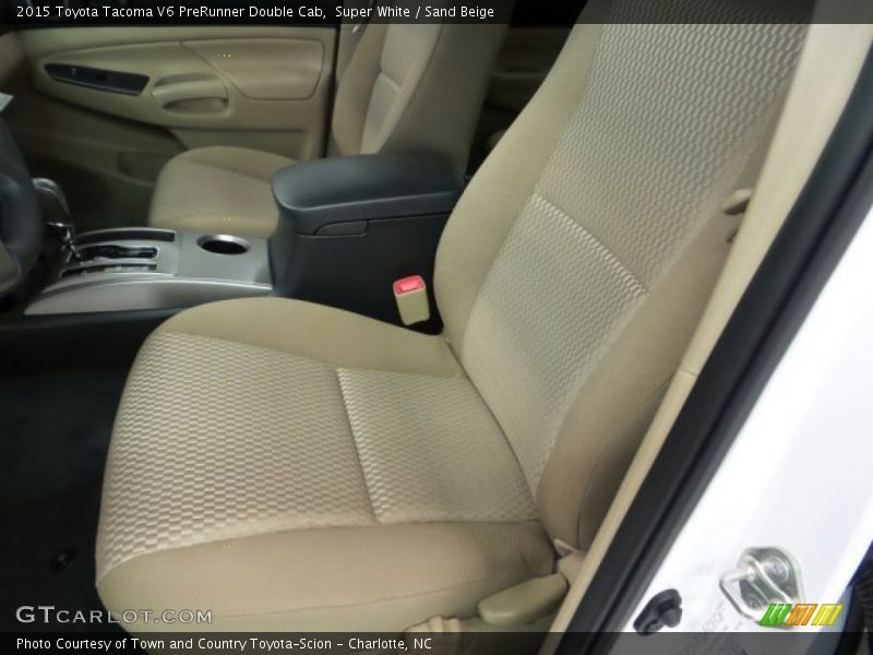 Super White / Sand Beige 2015 Toyota Tacoma V6 PreRunner Double Cab