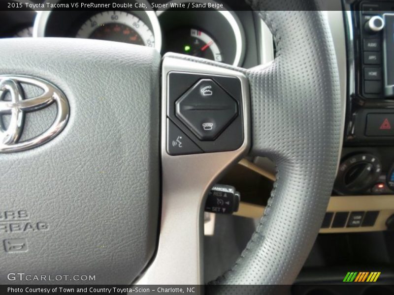 Super White / Sand Beige 2015 Toyota Tacoma V6 PreRunner Double Cab