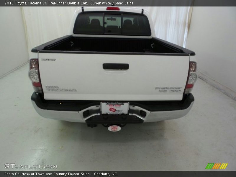 Super White / Sand Beige 2015 Toyota Tacoma V6 PreRunner Double Cab
