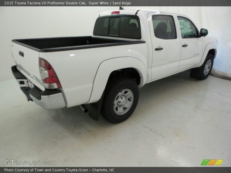 Super White / Sand Beige 2015 Toyota Tacoma V6 PreRunner Double Cab