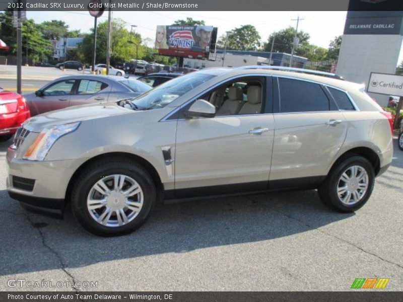 Gold Mist Metallic / Shale/Brownstone 2012 Cadillac SRX Luxury