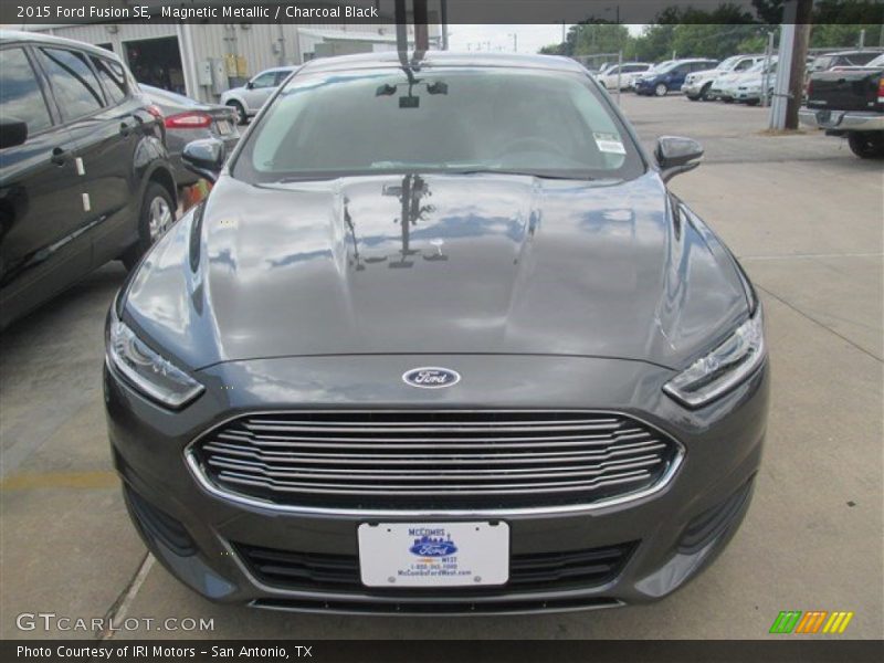 Magnetic Metallic / Charcoal Black 2015 Ford Fusion SE