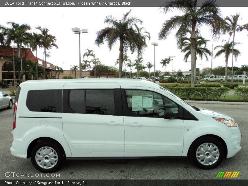 Frozen White / Charcoal Black 2014 Ford Transit Connect XLT Wagon